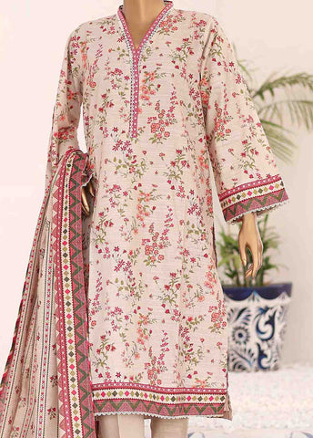 Bin Saeed Fabric - WK-050-3 Piece Khaddar Printed Suit