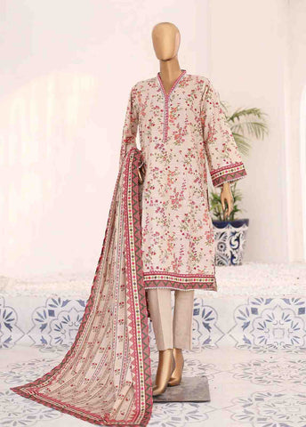 Bin Saeed Fabric - WK-050-3 Piece Khaddar Printed Suit