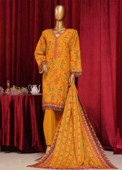 WK-051-3 Piece Khaddar Printed Suit