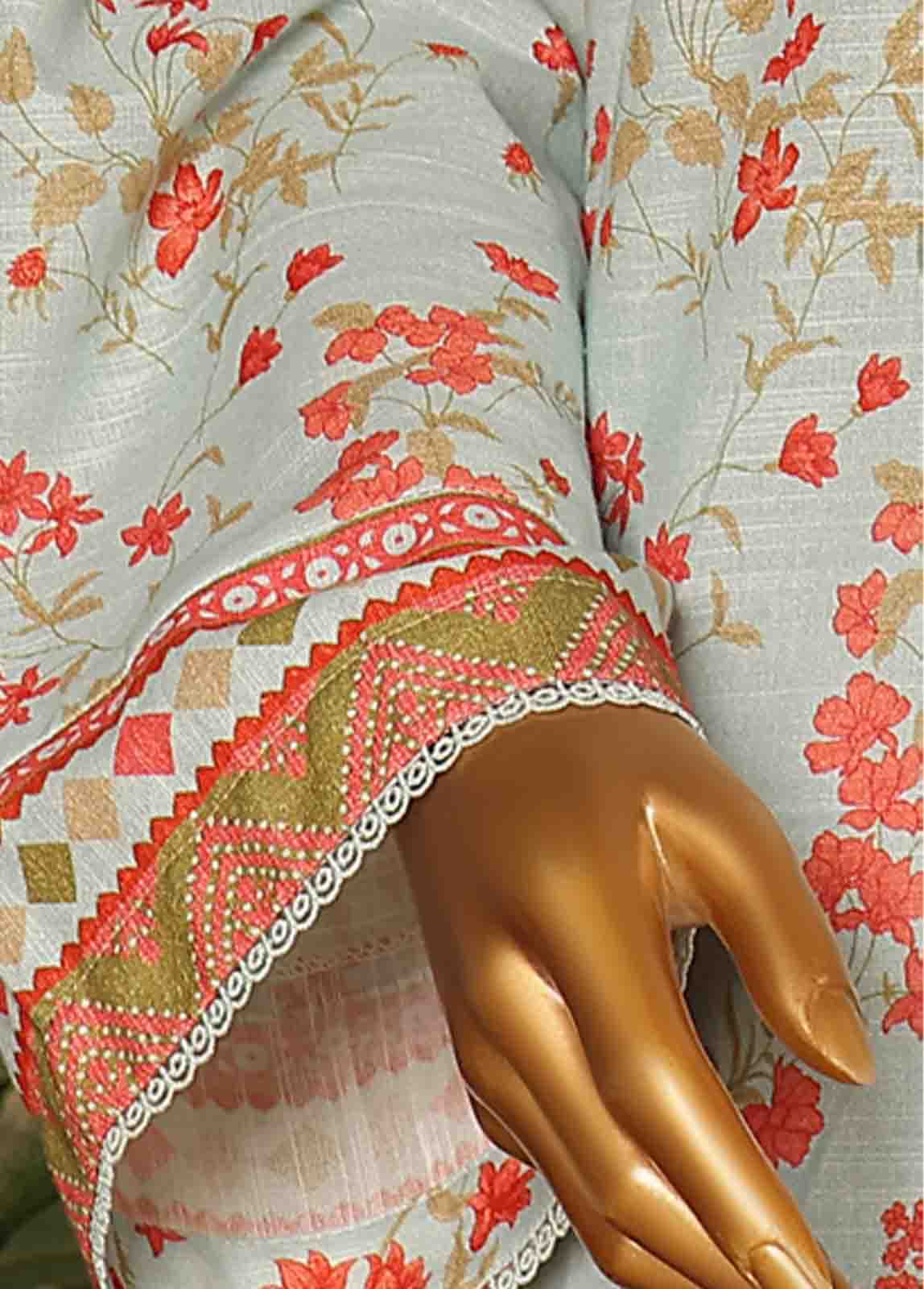 Bin Saeed Fabric - WK-052-3 Piece Khaddar Printed Suit