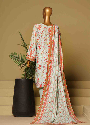 Bin Saeed Fabric - WK-052-3 Piece Khaddar Printed Suit