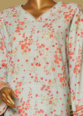 Bin Saeed Fabric - WK-052-3 Piece Khaddar Printed Suit