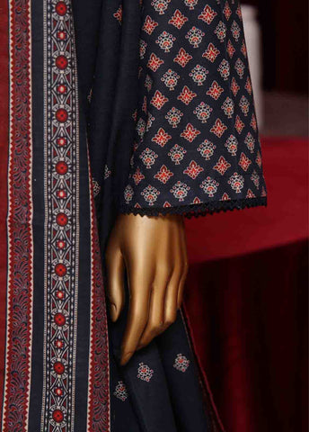 Bin Saeed Fabric - WK-053-3 Piece Khaddar Printed Suit