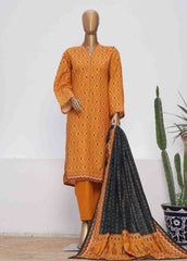 WK-054-3 Piece Khaddar Printed Suit