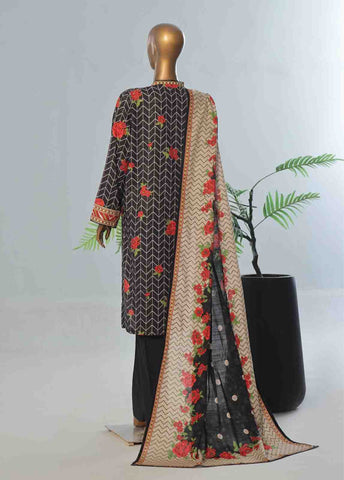 Bin Saeed Fabric - WK-059 B-3 Piece Khaddar Printed Suit