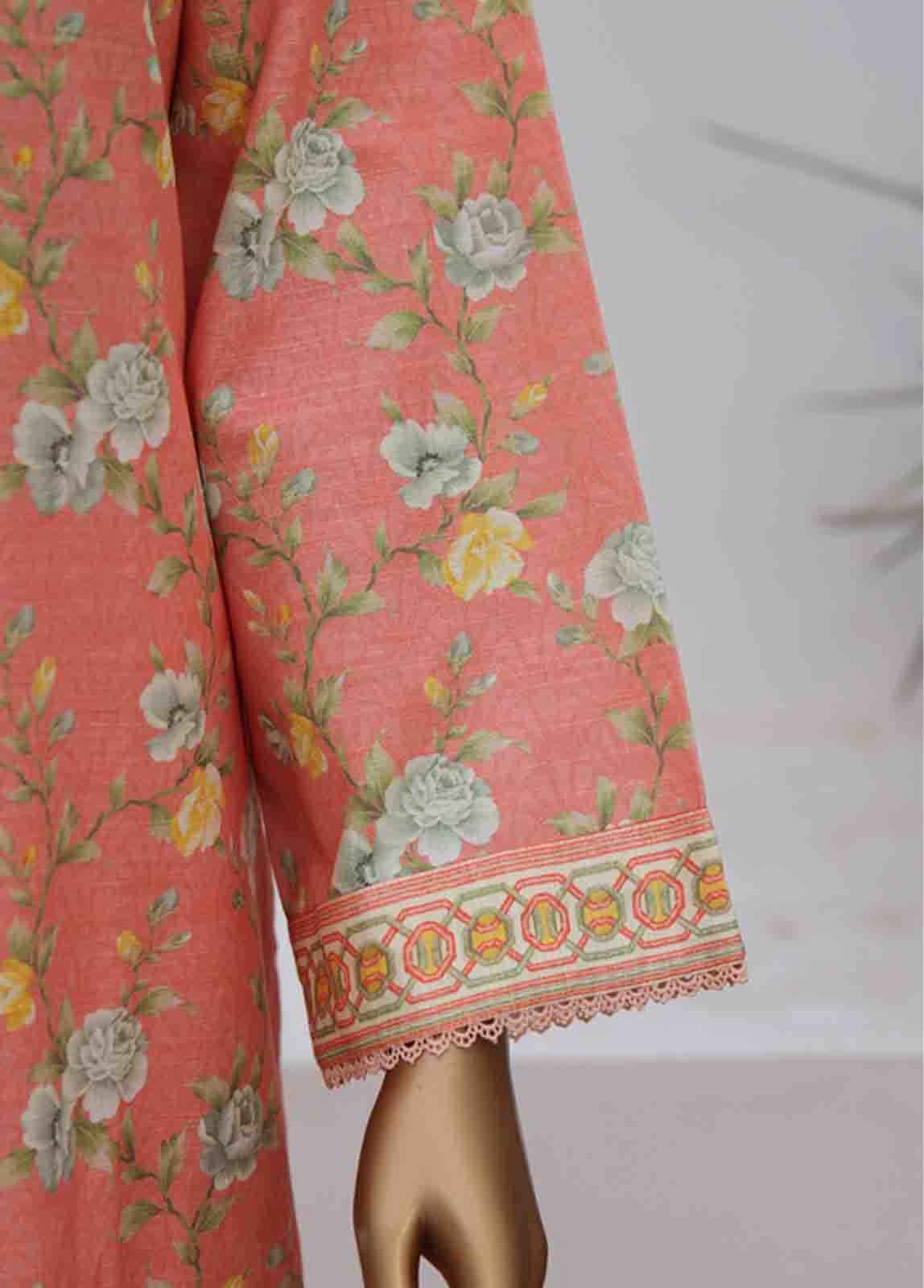 Bin Saeed Fabric - WK-060-3 Piece Khaddar Printed Suit