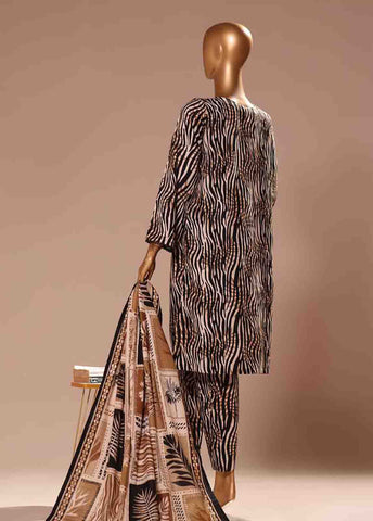 Bin Saeed Fabric - WK-061 -3 Piece Khaddar Printed Suit