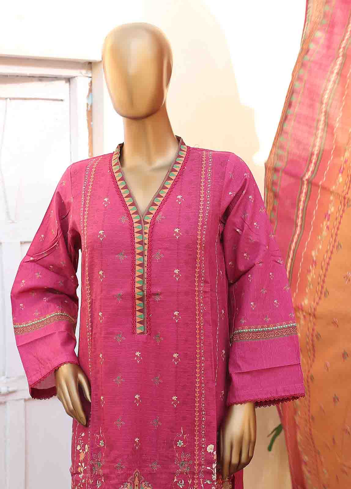 WK-061 -3 Piece Khaddar Printed Suit