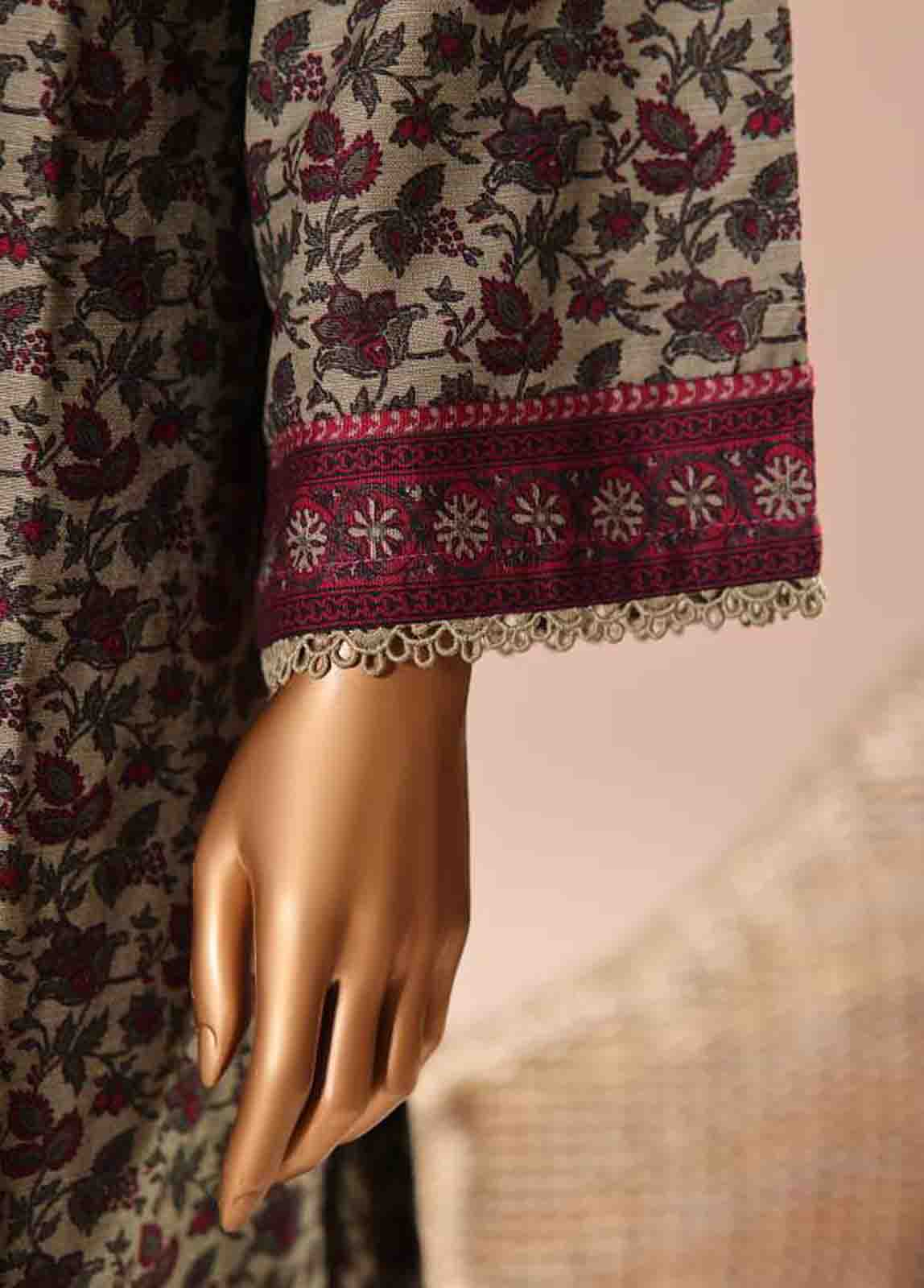 Bin Saeed Fabric - WK-065 -3 Piece Khaddar Printed Suit