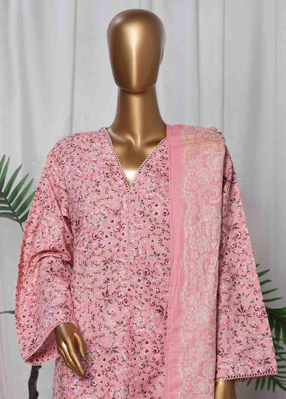 Bin Saeed Fabric - WK-067 -3 Piece Khaddar Printed Suit