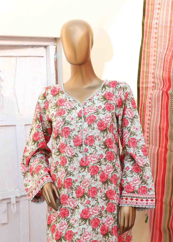 Bin Saeed Fabric - WK-068 -3 Piece Khaddar Printed Suit