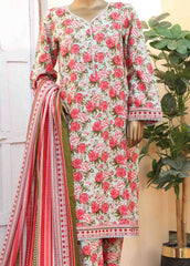 WK-068 -3 Piece Khaddar Printed Suit