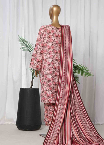 Bin Saeed Fabric - WK-069 -3 Piece Khaddar Printed Suit