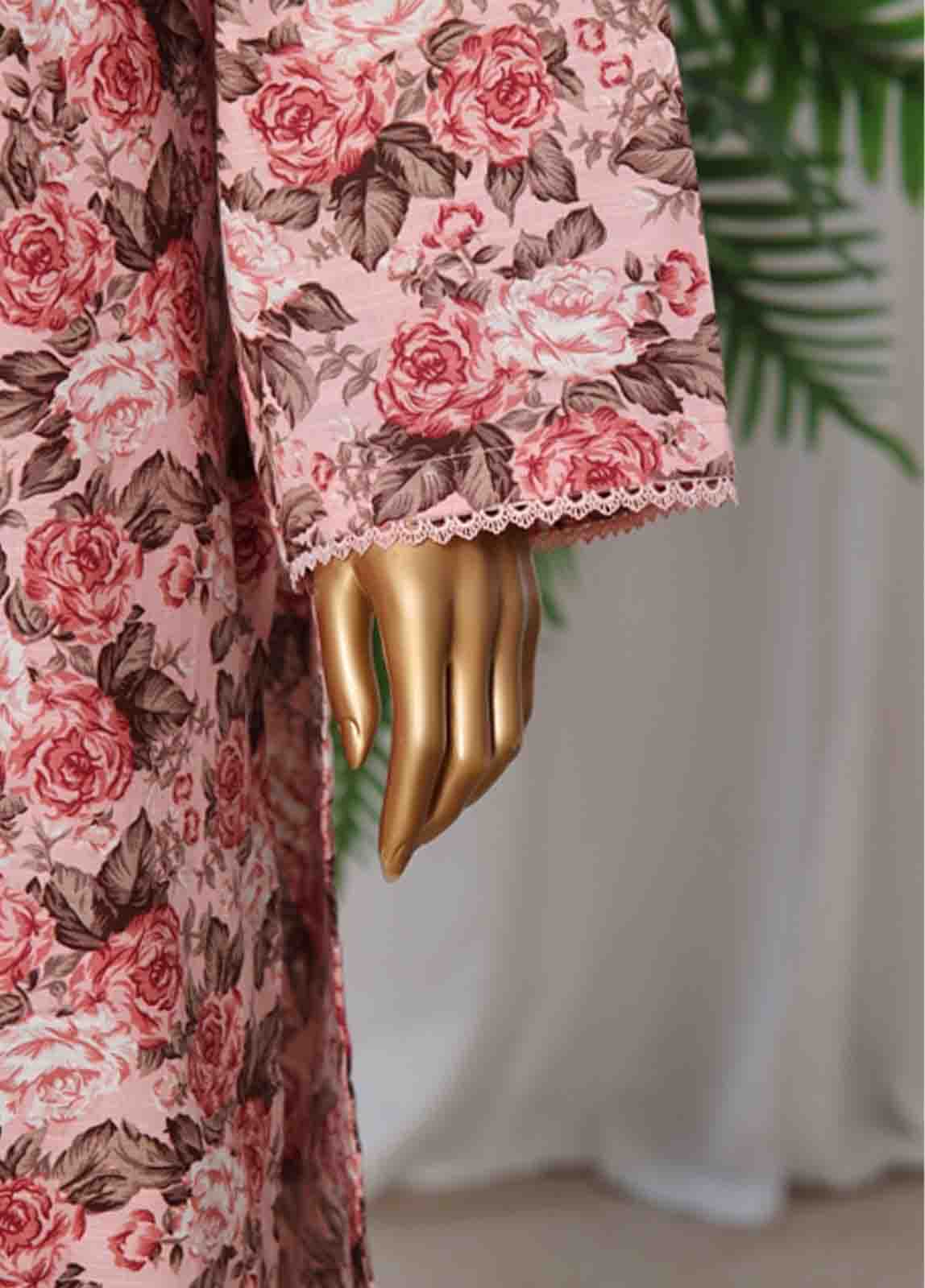 Bin Saeed Fabric - WK-069 -3 Piece Khaddar Printed Suit