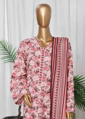 WK-069 -3 Piece Khaddar Printed Suit