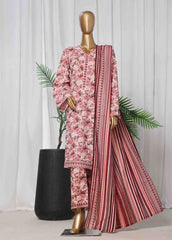 WK-069 -3 Piece Khaddar Printed Suit