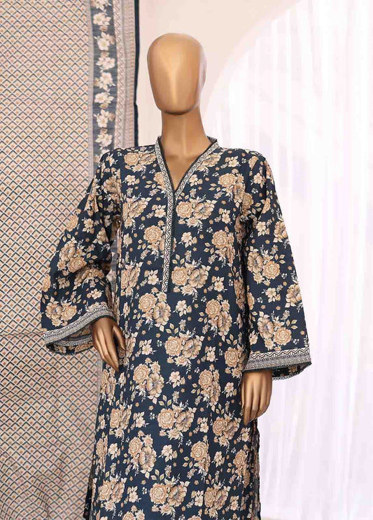 WK-071-3 Piece Khaddar Printed Suit