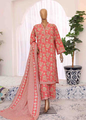 WK-072-3 Piece Khaddar Printed Suit