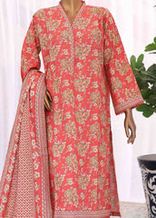 WK-072-3 Piece Khaddar Printed Suit