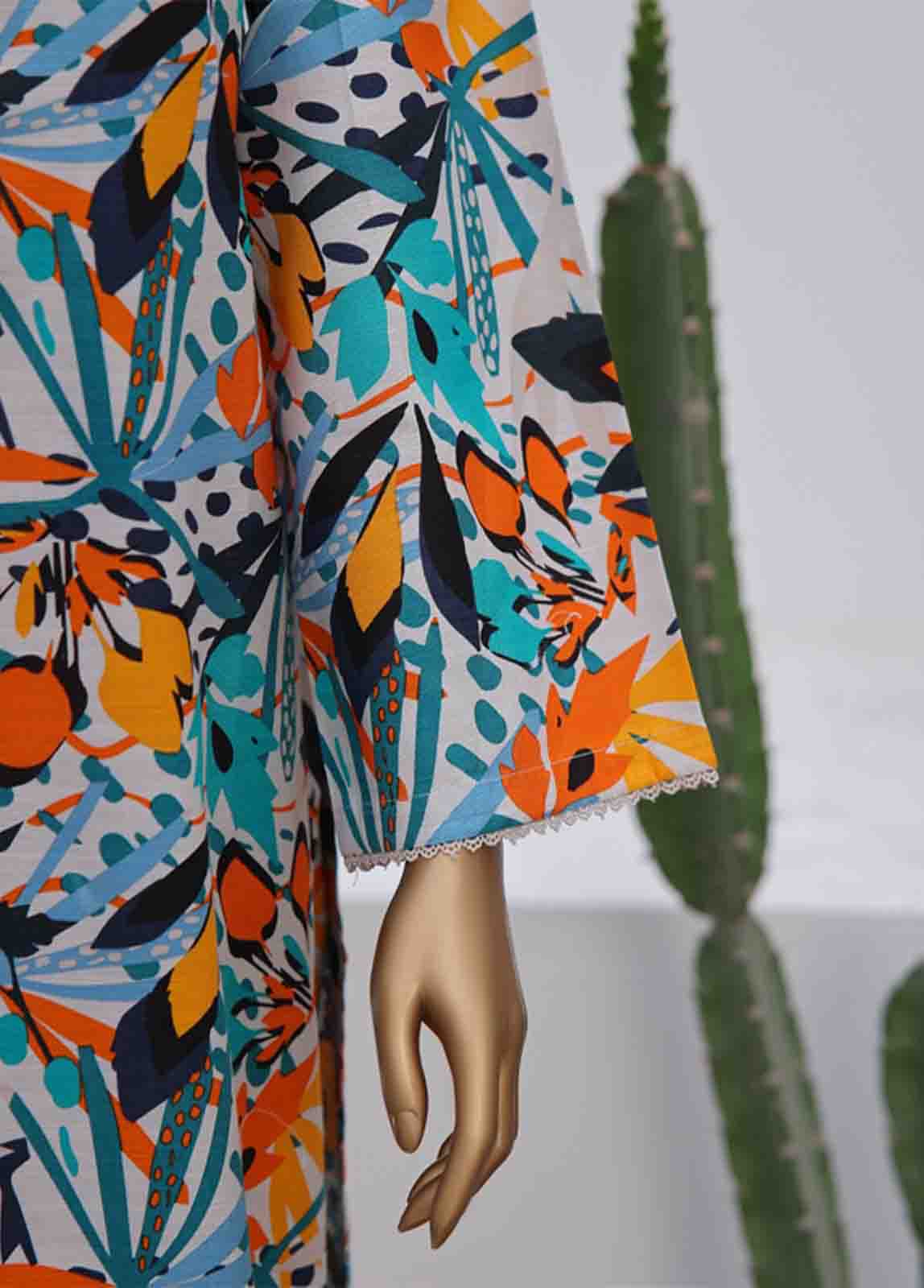 Bin Saeed Fabric - WK-079-3 Piece Khaddar Printed Suit