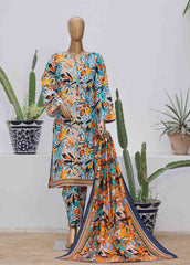 WK-079-3 Piece Khaddar Printed Suit