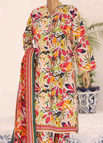 Bin Saeed Fabric - WK-080-3 Piece Khaddar Printed Suit