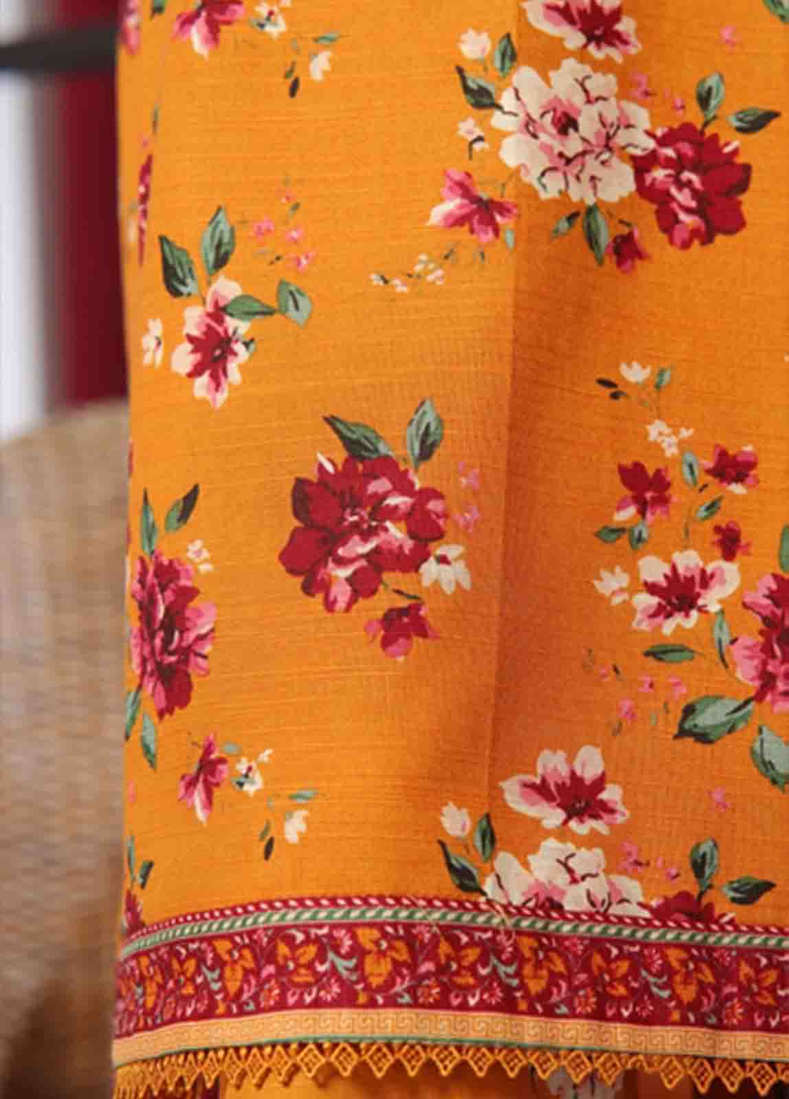 Bin Saeed Fabric - WK-081 B-3 Piece Khaddar Printed Suit