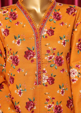 Bin Saeed Fabric - WK-081 B-3 Piece Khaddar Printed Suit