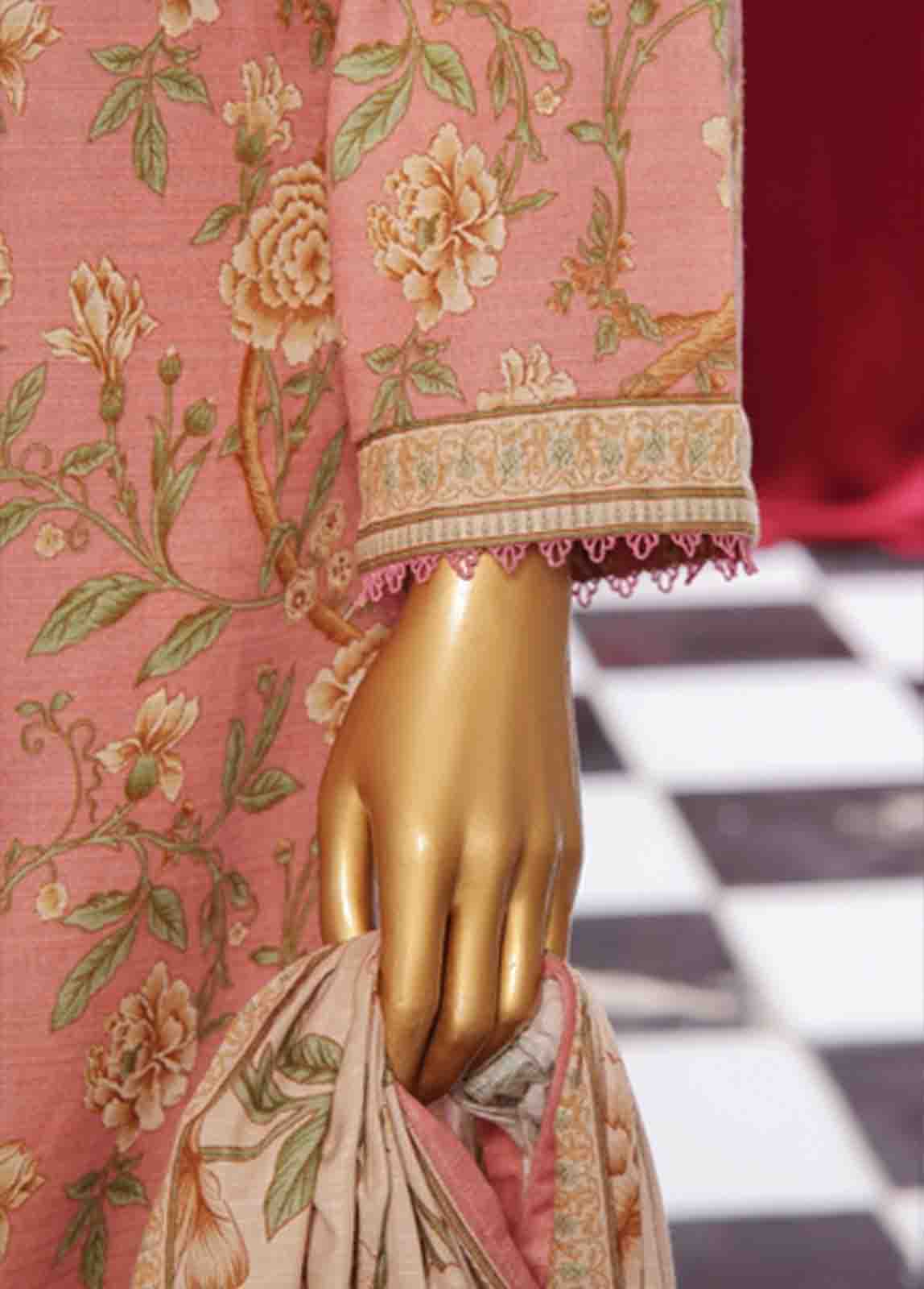 Bin Saeed Fabric - WK-083 B-3 Piece Khaddar Printed Suit