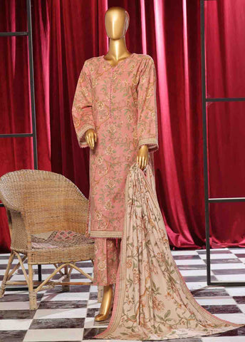 Bin Saeed Fabric - WK-083 B-3 Piece Khaddar Printed Suit