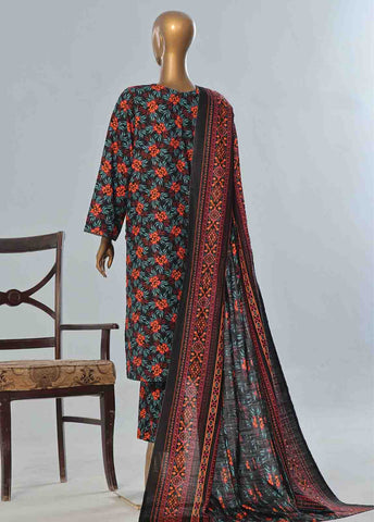 Bin Saeed Fabric - WK-085 B-3 Piece Khaddar Printed Suit