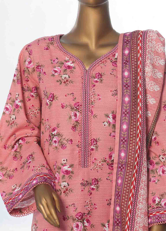 WK-086 B-3 Piece Khaddar Printed Suit