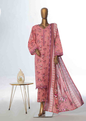 Bin Saeed Fabric - WK-086 B-3 Piece Khaddar Printed Suit