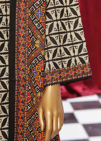 Bin Saeed Fabric - WK-087 B-3 Piece Khaddar Printed Suit