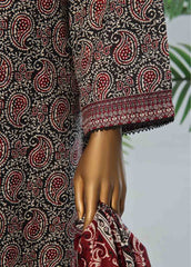 WK-089 B-3 Piece Khaddar Printed Suit