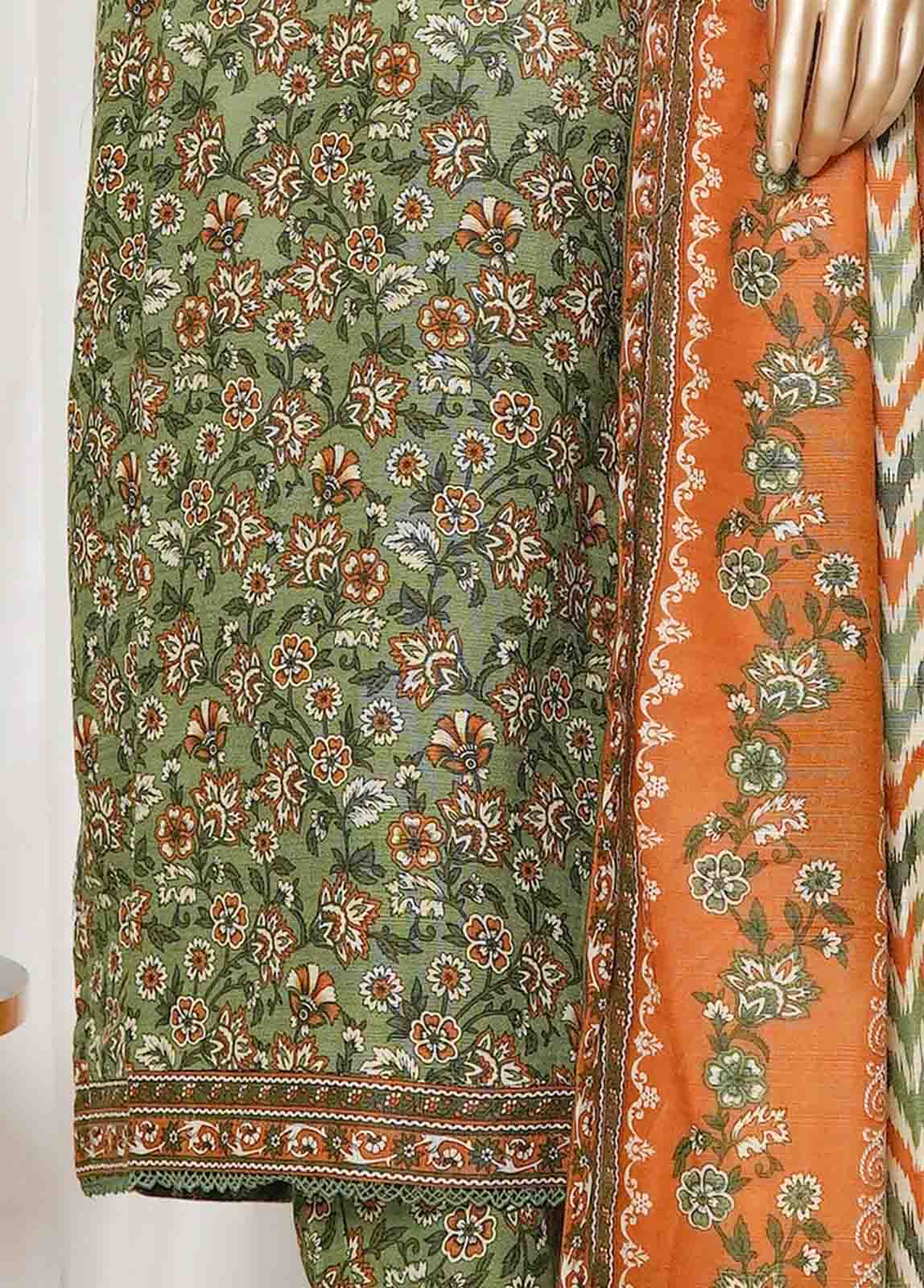 WK-090-PR R77- 3 Piece Khaddar Printed Stitched Suit