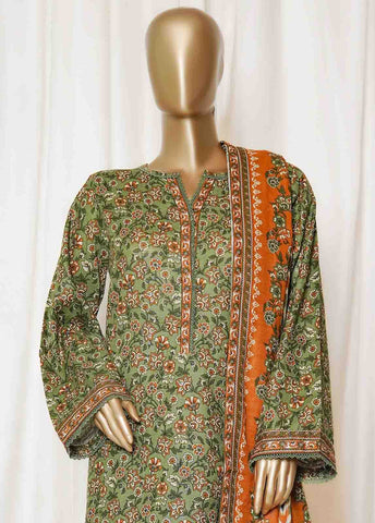 Bin Saeed Fabric - WK-090-PR R77- 3 Piece Khaddar Printed Stitched Suit