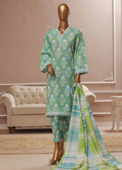 WK-091 R-3 Piece Khaddar Printed Suit