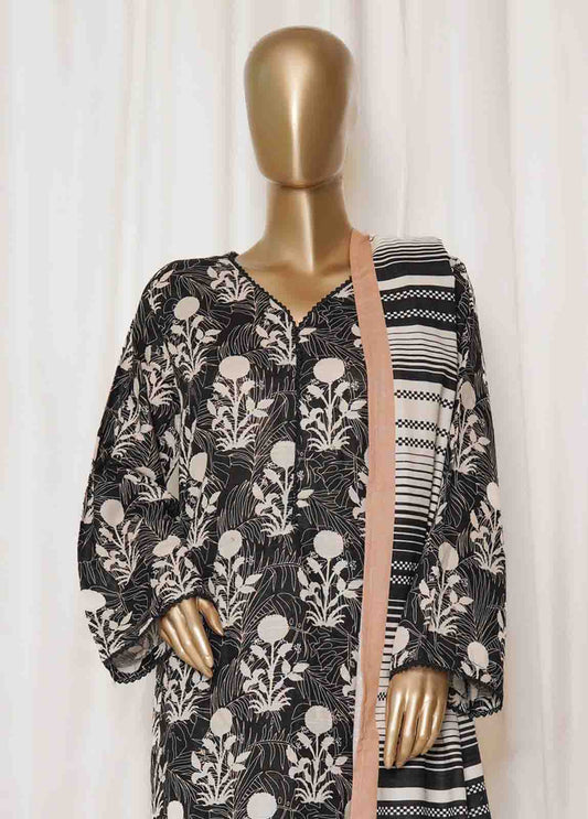 WK-092-PR R77- 3 Piece Khaddar Printed Stitched Suit 0