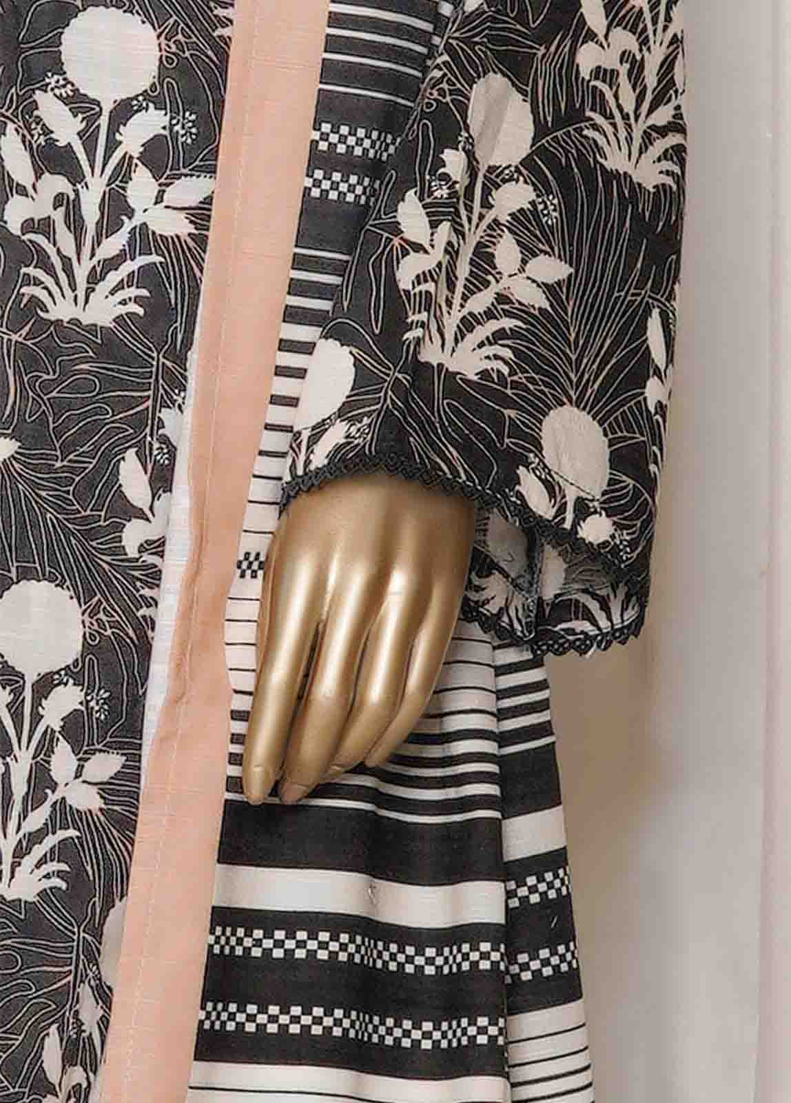 Bin Saeed Fabric - WK-092-PR R77- 3 Piece Khaddar Printed Stitched Suit 0