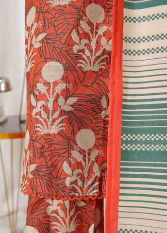 Bin Saeed Fabric - WK-093-PR R77- 3 Piece Khaddar Printed Stitched Suit