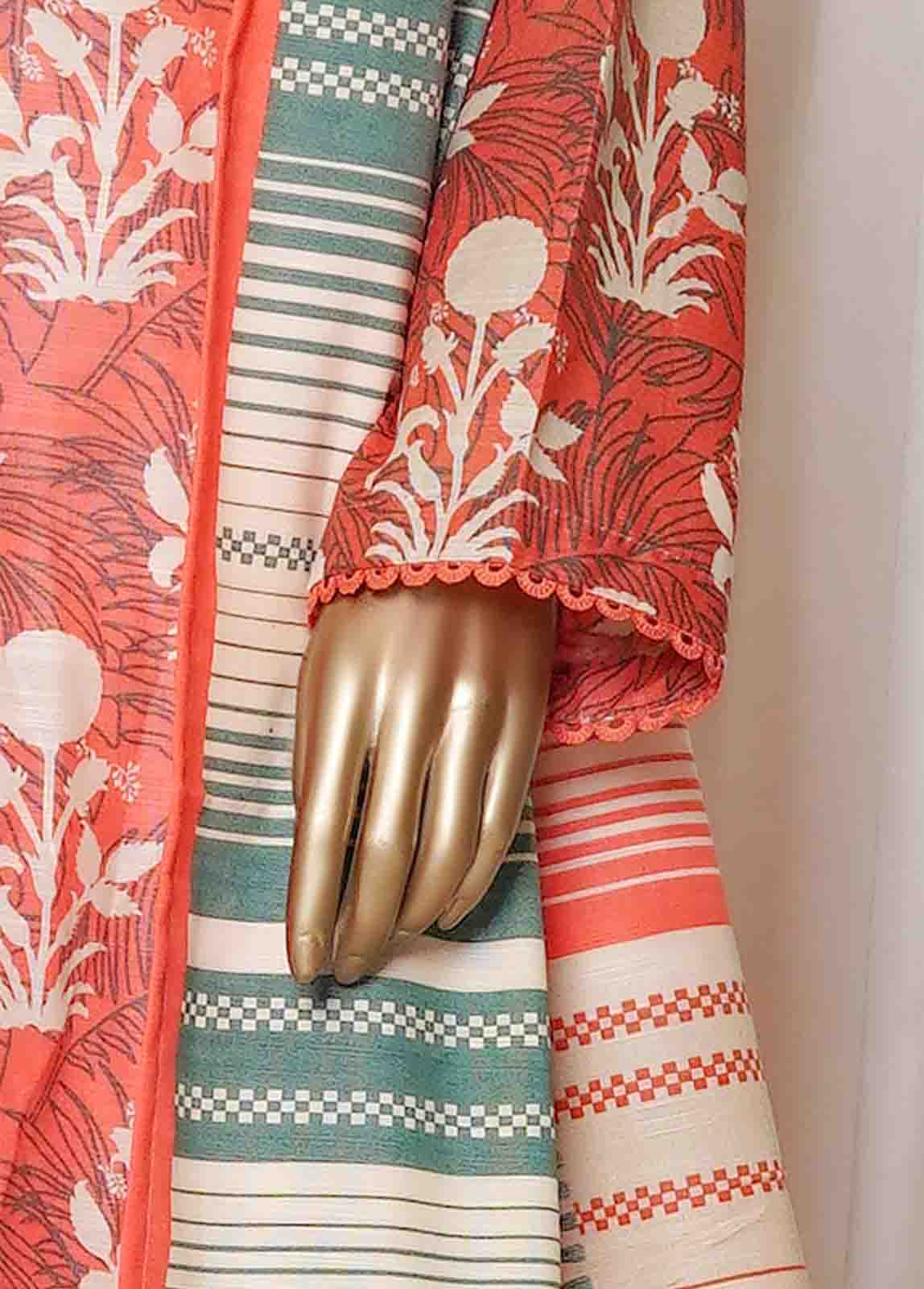 Bin Saeed Fabric - WK-093-PR R77- 3 Piece Khaddar Printed Stitched Suit