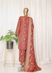 WK-097-PR R77- 3 Piece Khaddar Printed Stitched Suit