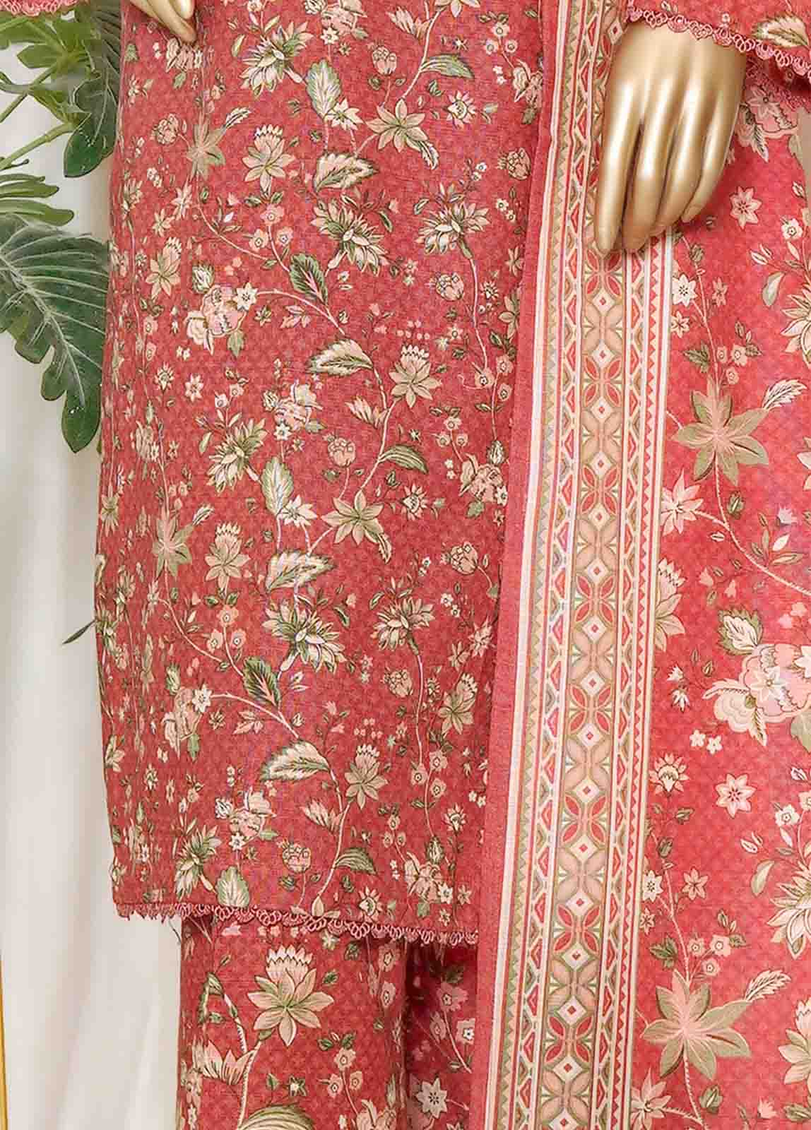 WK-097-PR R77- 3 Piece Khaddar Printed Stitched Suit