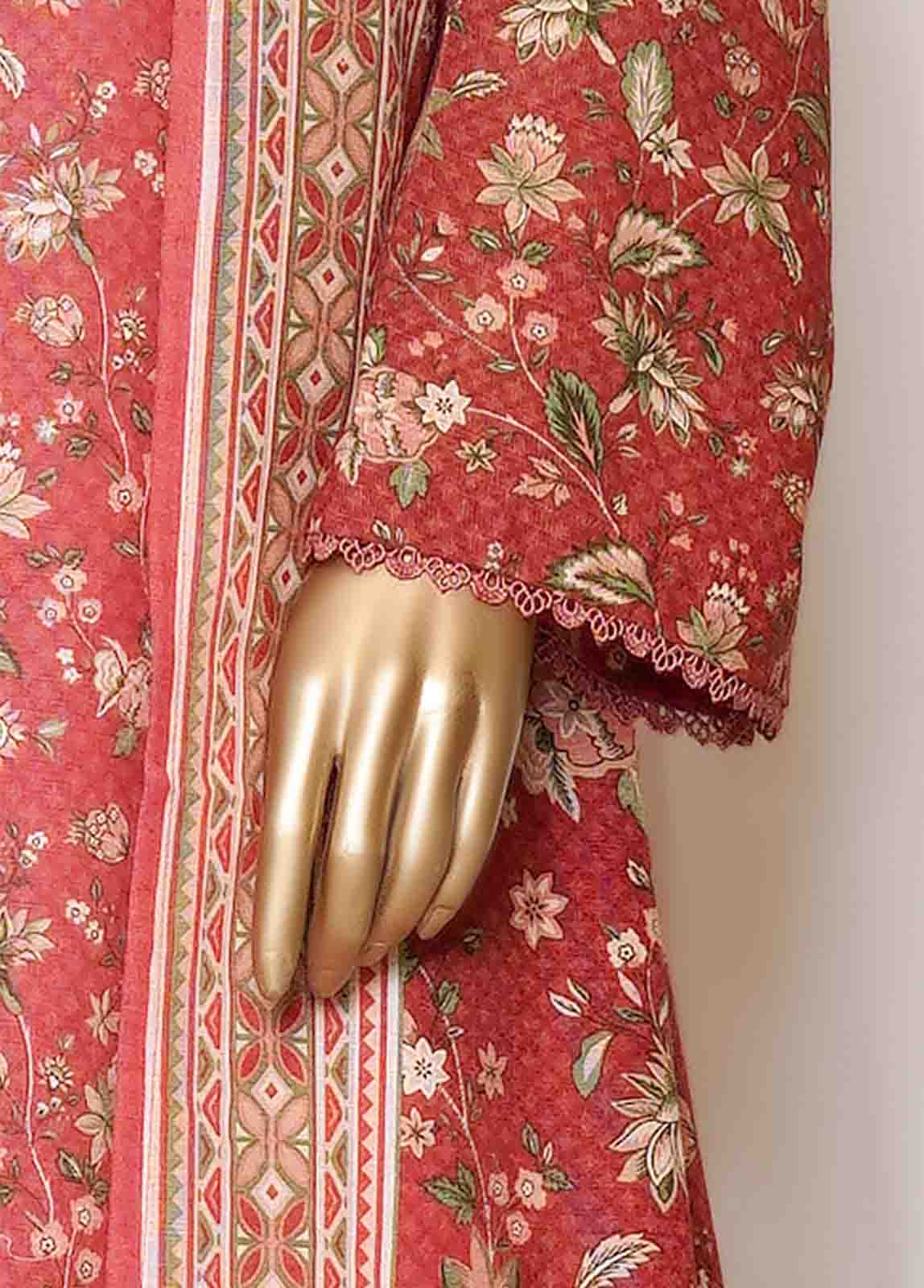 WK-097-PR R77- 3 Piece Khaddar Printed Stitched Suit