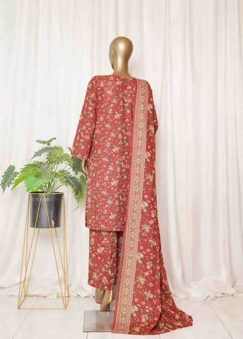 Bin Saeed Fabric - WK-097-PR R77- 3 Piece Khaddar Printed Stitched Suit