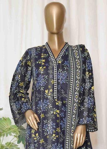Bin Saeed Fabric - WK-098-PR R77- 3 Piece Khaddar Printed Stitched Suit