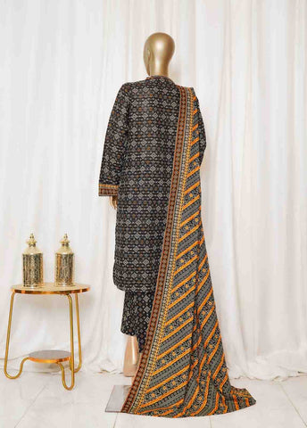 Bin Saeed Fabric - WK-099-PR R77- 3 Piece Khaddar Printed Stitched Suit