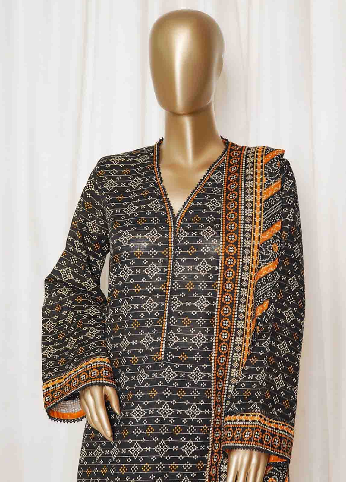 Bin Saeed Fabric - WK-099-PR R77- 3 Piece Khaddar Printed Stitched Suit