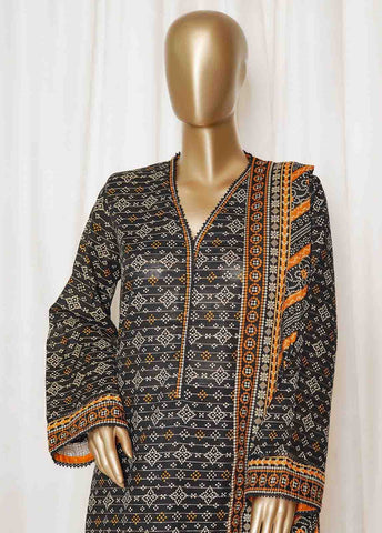 Bin Saeed Fabric - WK-099-PR R77- 3 Piece Khaddar Printed Stitched Suit